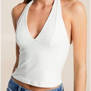 Free People Halter Tank Top White